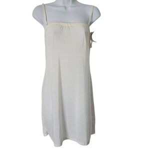 Vtg Olga Slip Dress Ivory Size 36 Lingerie Knee Length Removable Straps